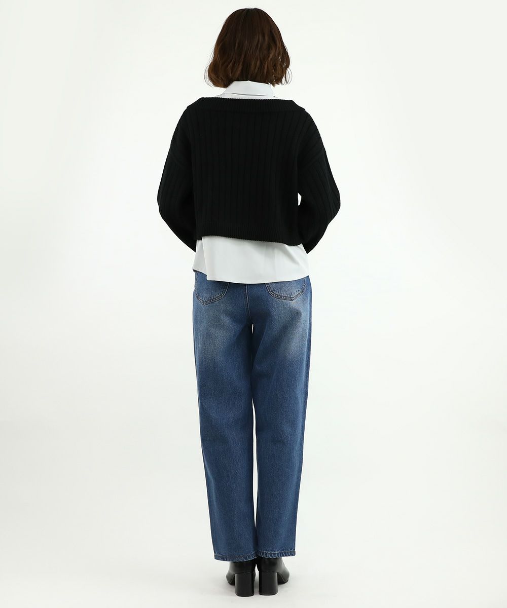 サイズ展開】ハイウエストストレートデニムパンツ/F i.n.t [00AH06q004