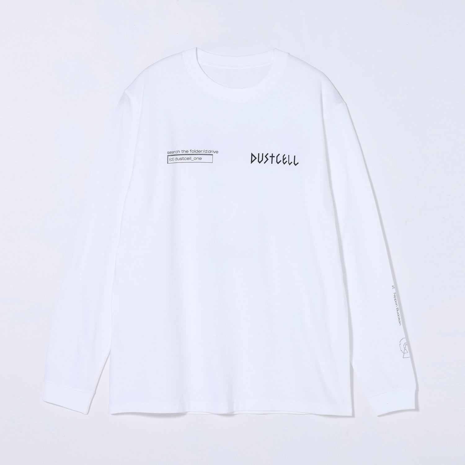 DUSTCELL】「ONE」グラフィックロングスリーブTシャツ／WHITE