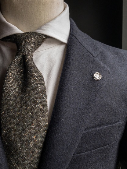 オーダージャケットの仕上がり（FOX BROTHERSネイビーフランネル