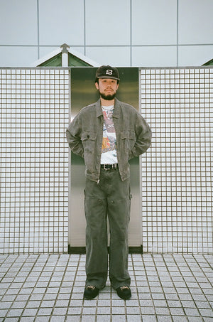 FI - Distressed Double Knee Pants / D-Gray ダークグレー ダブルニー