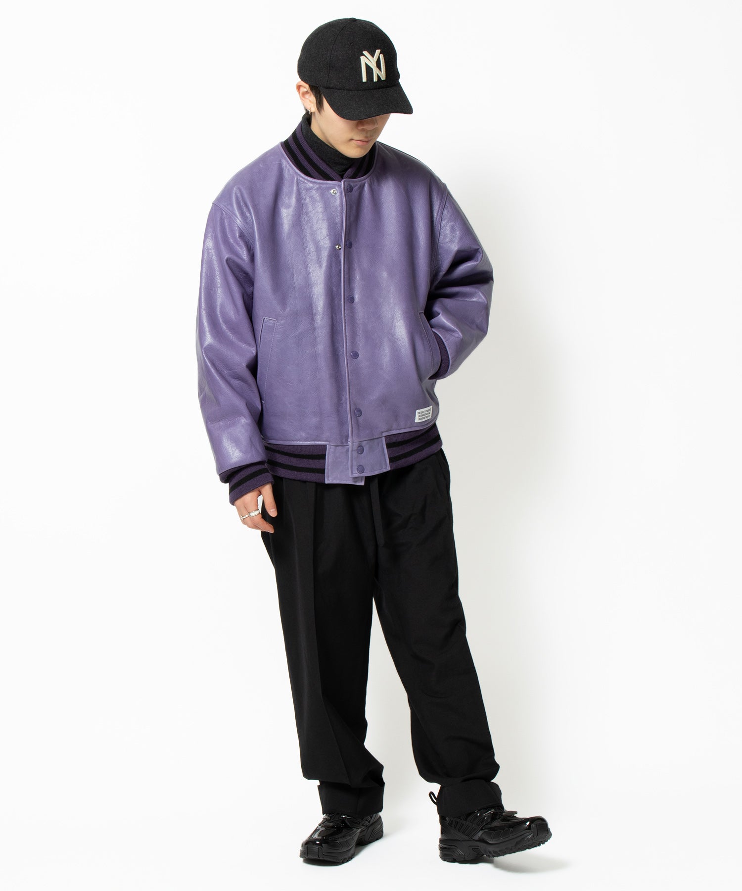 LEATHER VARSITY JACKET - WACKO MARIA (ワコマリア) - outer