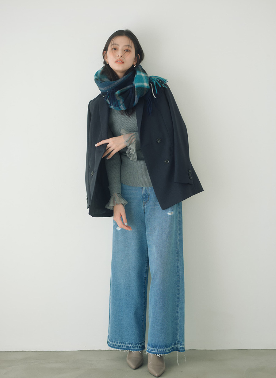 チェック柄ウールストール｜LOUNIE（ルーニィ）公式サイト／公式