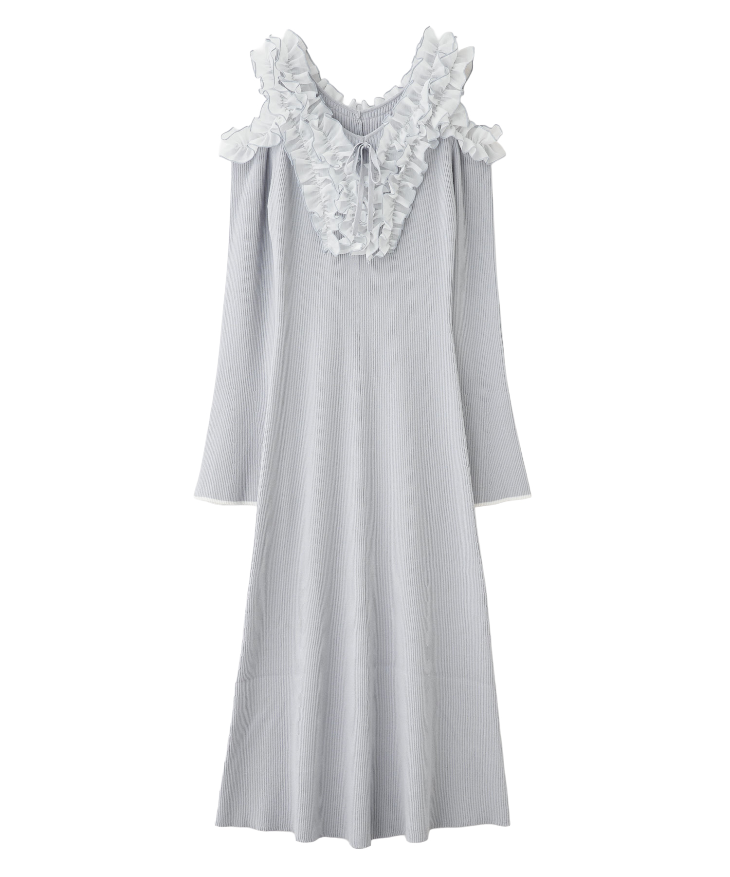 バイカラーフリルニットワンピース｜PETAL ONLINE（ペタルオンライン）