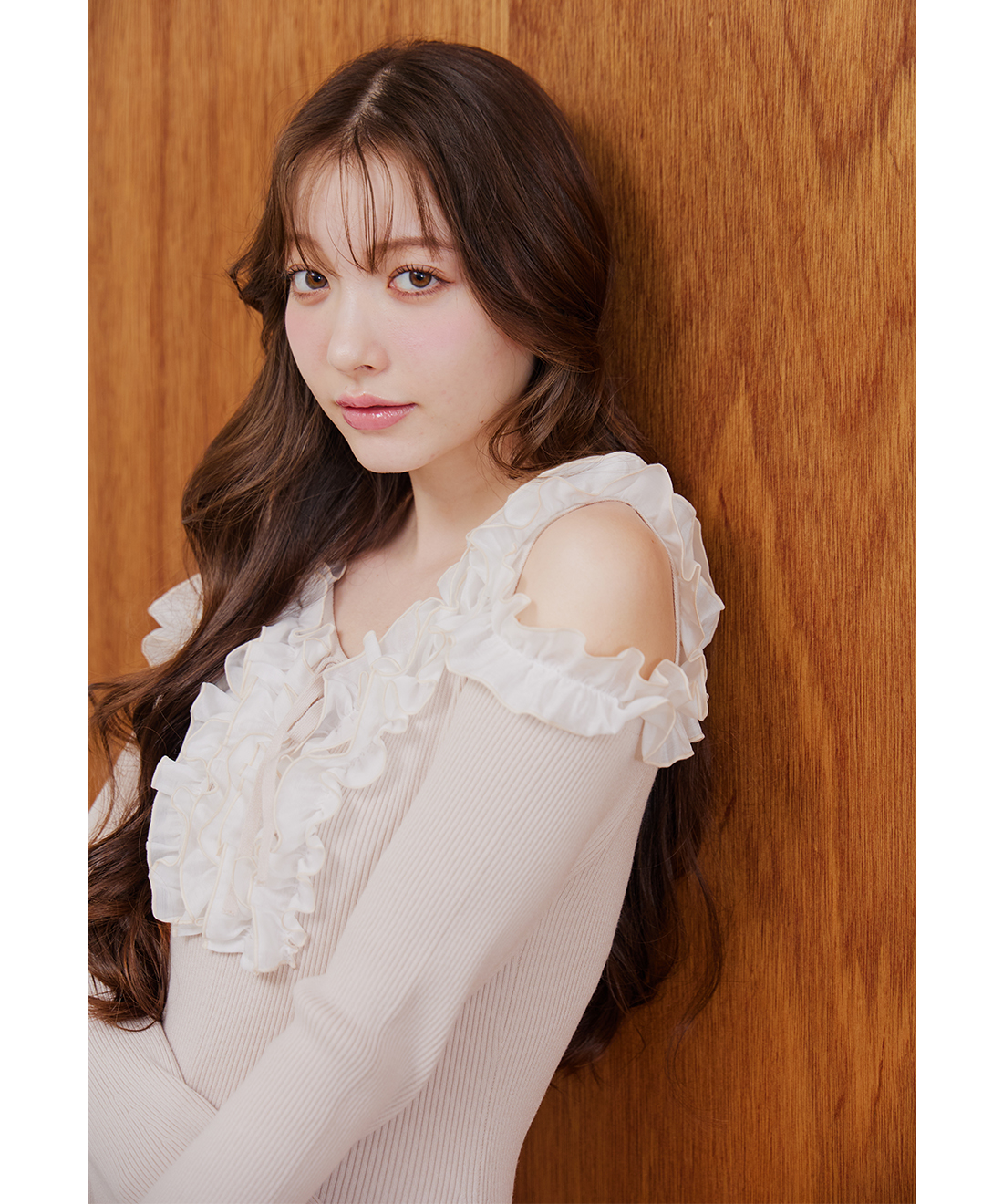 バイカラーフリルニットワンピース｜PETAL ONLINE（ペタルオンライン）