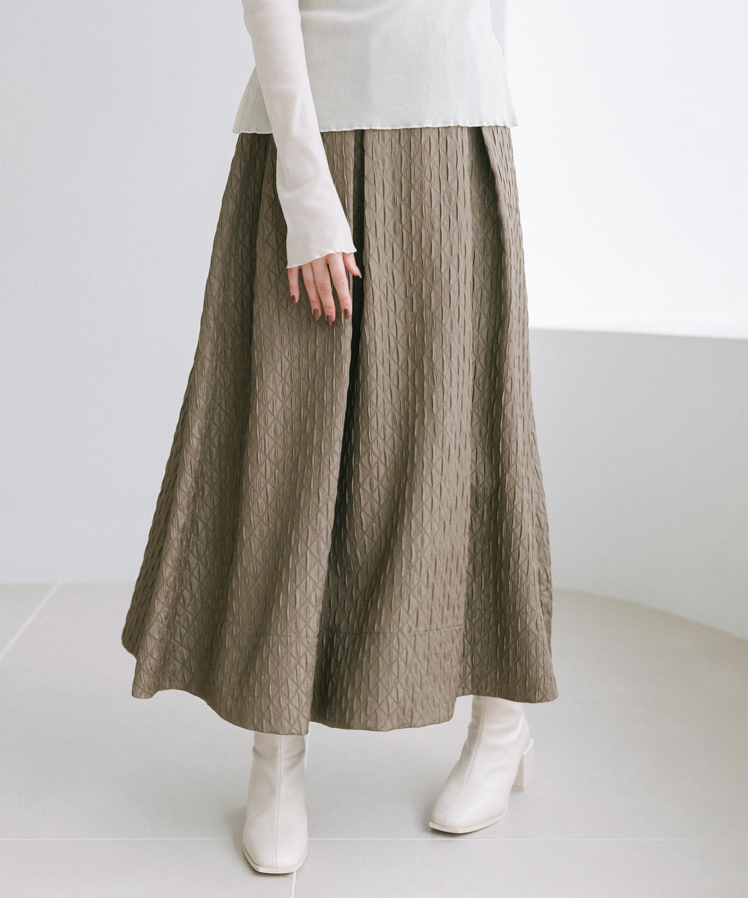 ジャカードボリュームスカート｜PETAL ONLINE（ペタルオンライン）