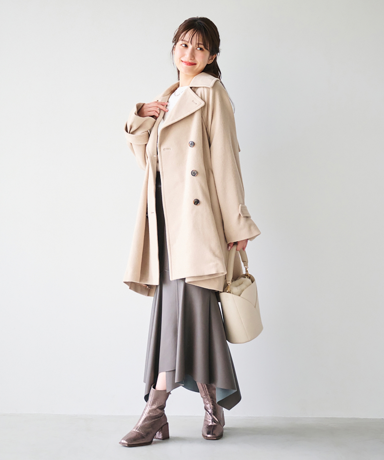 ミドル丈ウールトレンチコート｜PETAL ONLINE（ペタルオンライン）