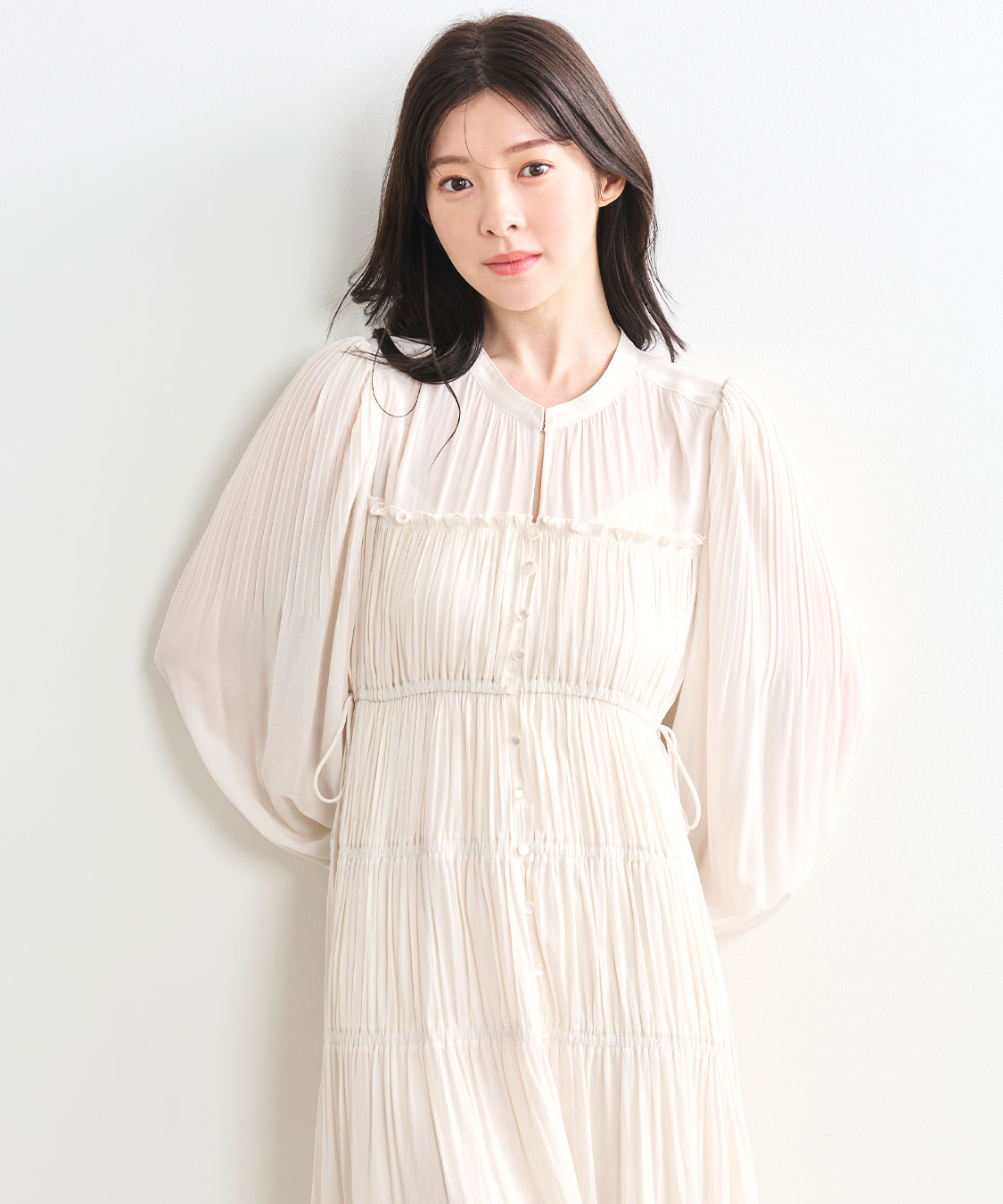 ギャザードロストティアードワンピース｜PETAL ONLINE（ペタルオンライン）