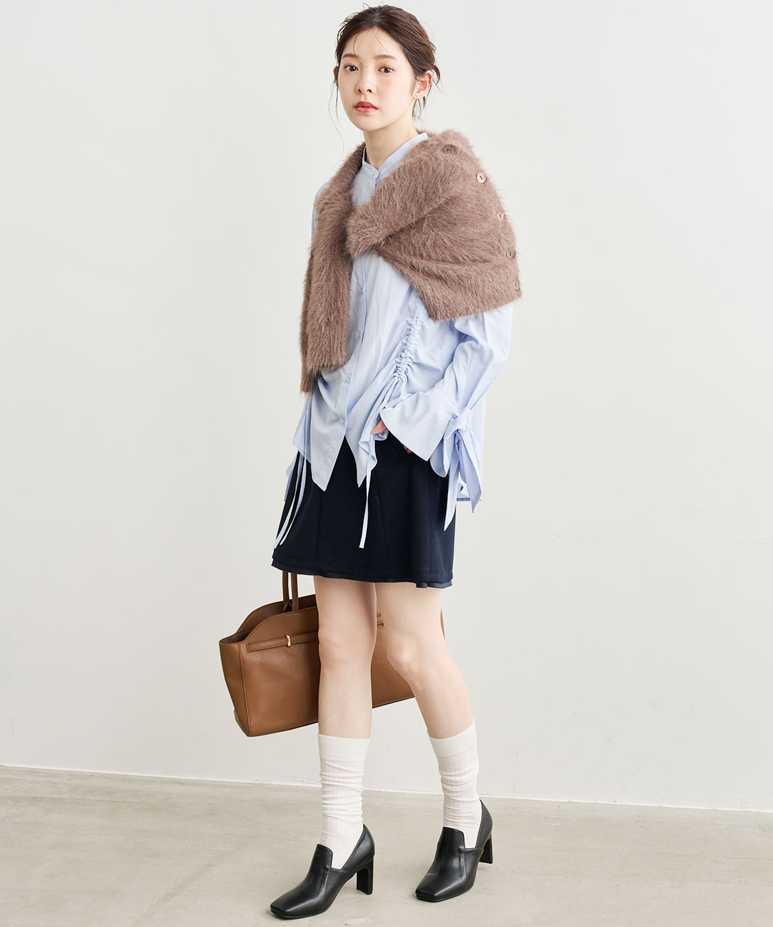 リボンスリーブドロストシャツブラウス｜PETAL ONLINE（ペタルオンライン）