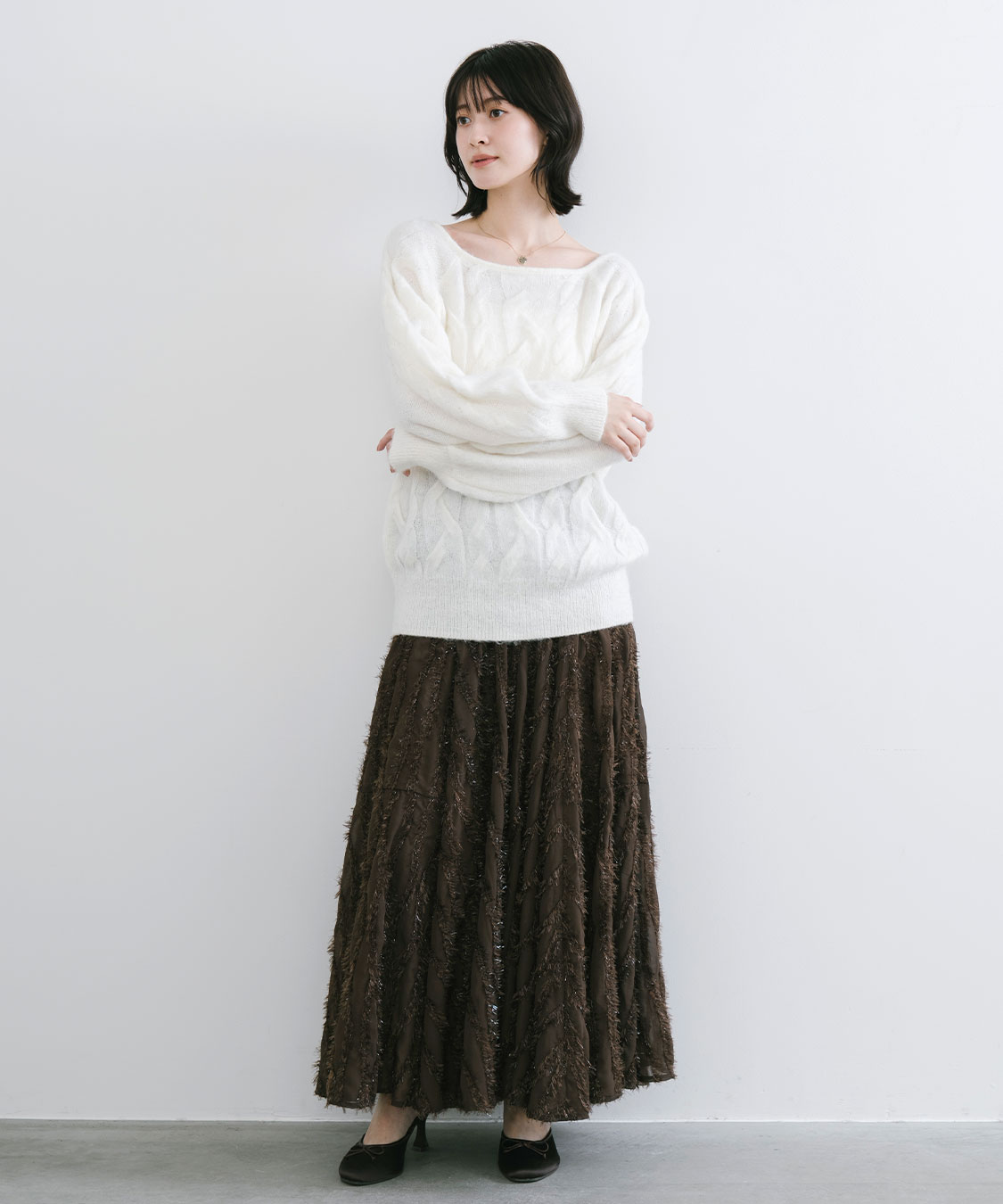 ウェーブフラッフィーフレアスカート｜PETAL ONLINE（ペタルオンライン）
