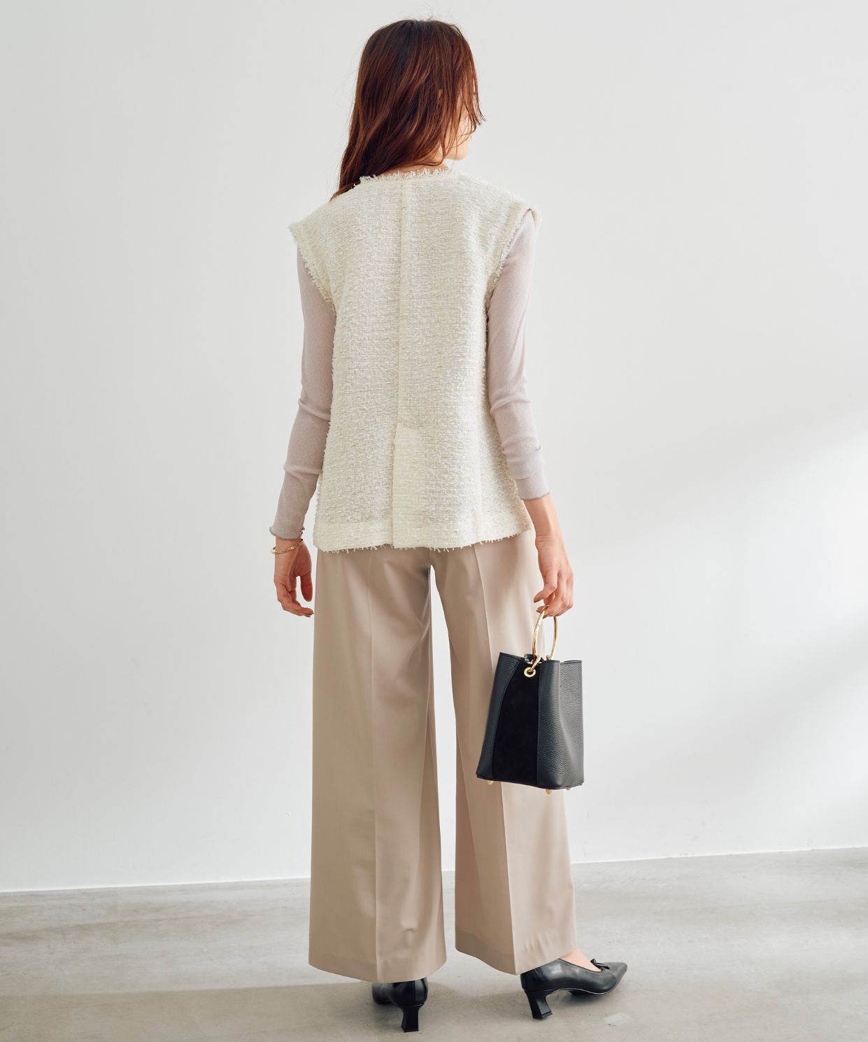 EC限定】ノーカラーツイードジレ｜Stola.（ストラ）公式通販サイト