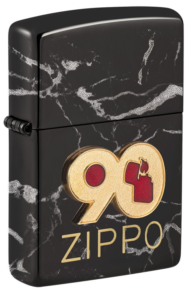 Zippo Lighter High Polish Black, Limited Edition Zippo 90th