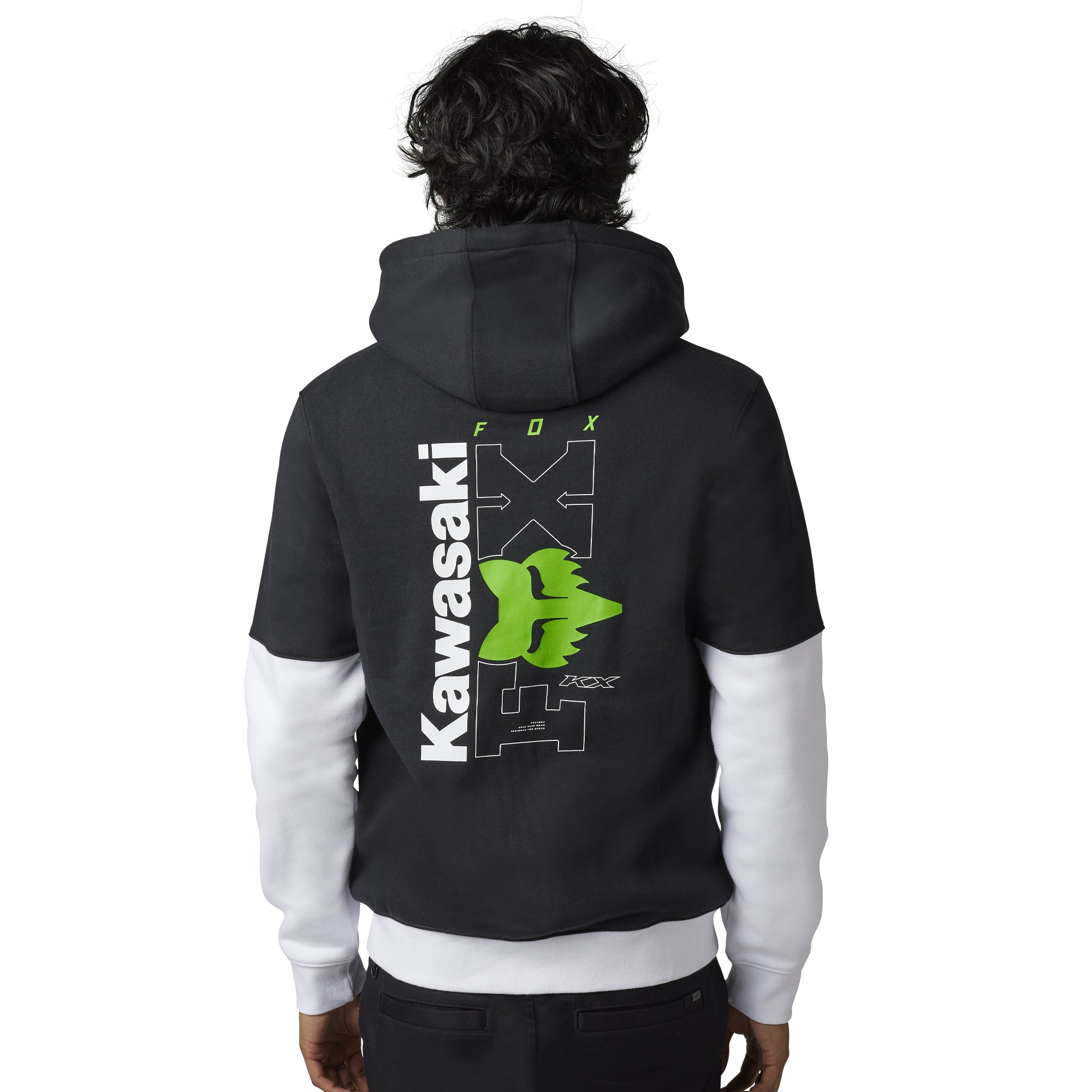 Fox Racing Kawasaki Zip Hoodie Black/White