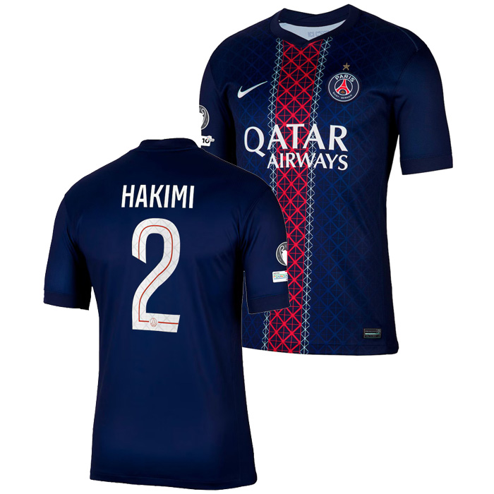 パリ・サンジェルマン 25-26 ホーム 半袖 ユニフォーム No.2 ハキミ