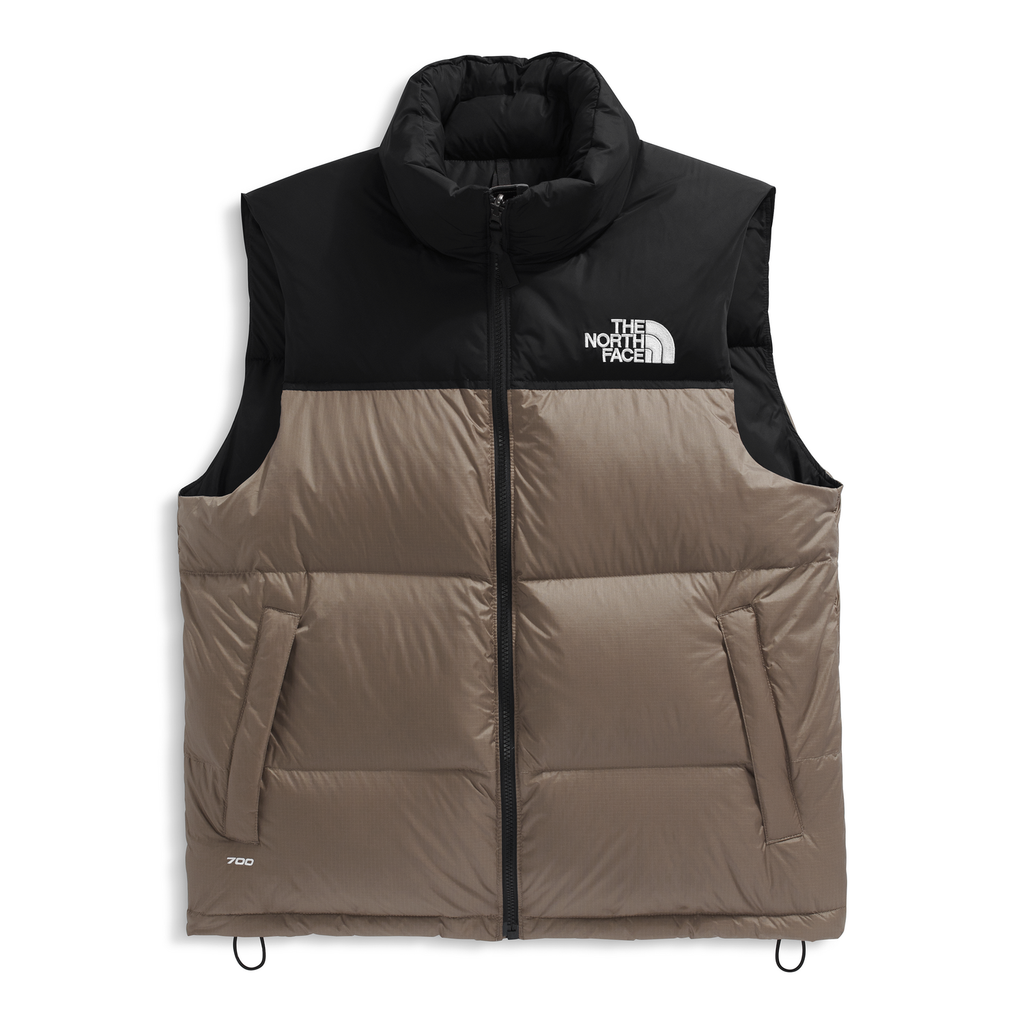 The North Face Men's 1996 Retro Nuptse Vest in Mocha Brown/TNF Black