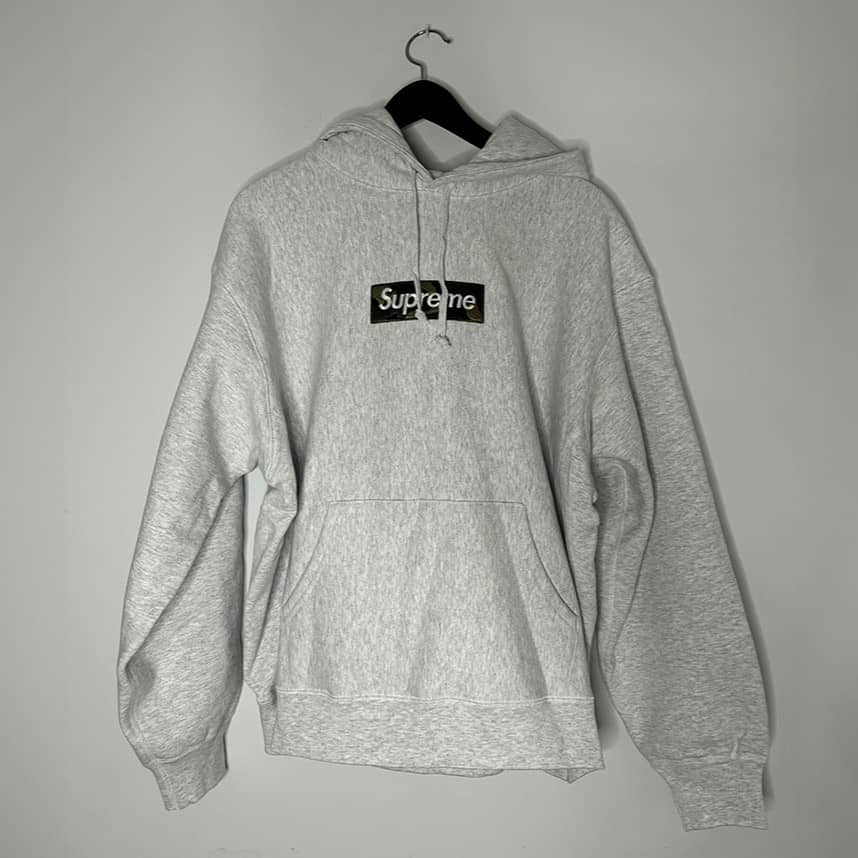 Supreme Box Logo Hooded Sweatshirt Ash Grey - X2OIDZ2XFSWIRYGJ