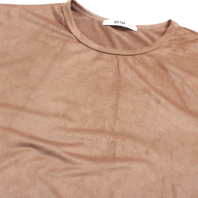 Suede Original Long T-Shirt Camel Sand – FORESTA LA