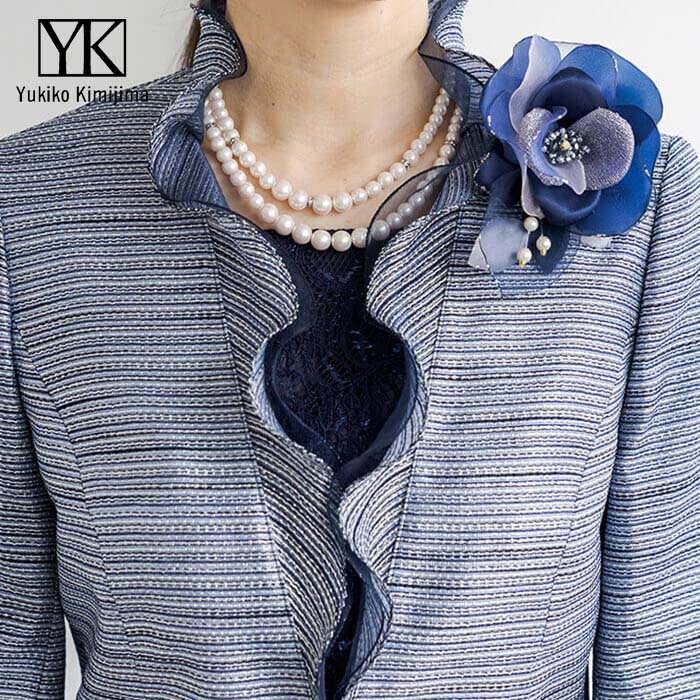 胸当て付きフォーマルジャケット 9号・ネイビー｜東京ソワール