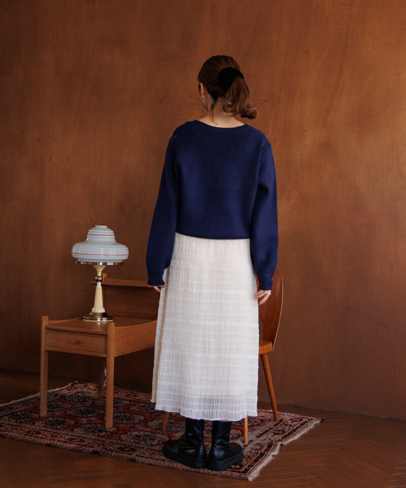 50%OFF】popping ribbon knit～ﾎﾟｯﾋﾟﾝｸﾞﾘﾎﾞﾝﾆｯﾄ | flower／フラワー