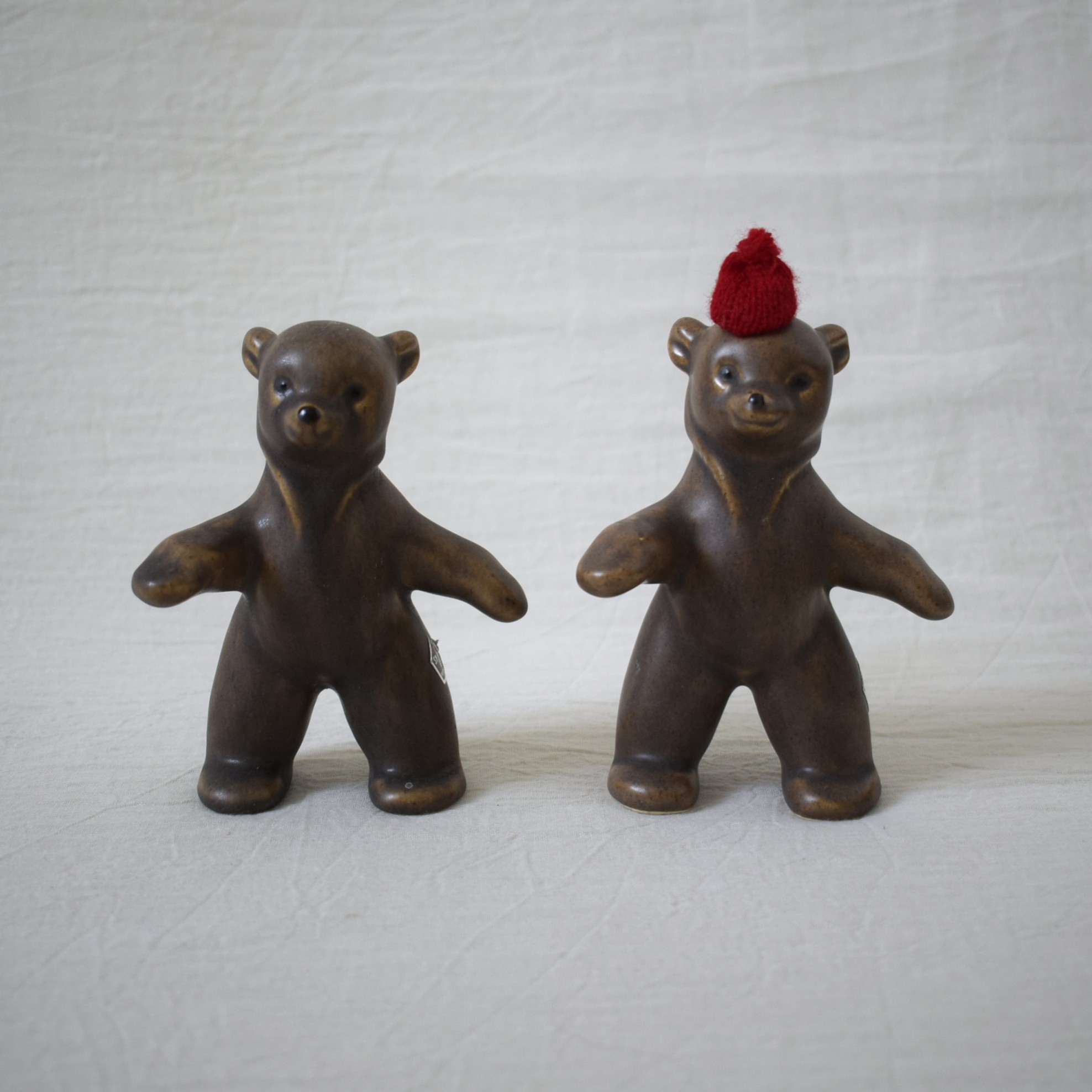 ☆陽気な熊さん ハッピースマイルのベア2点 ドイツ アンティーク