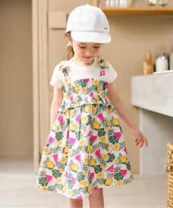 ☆SALE☆【リンク/ジュニア対応】チェック・サマーフルーツ柄