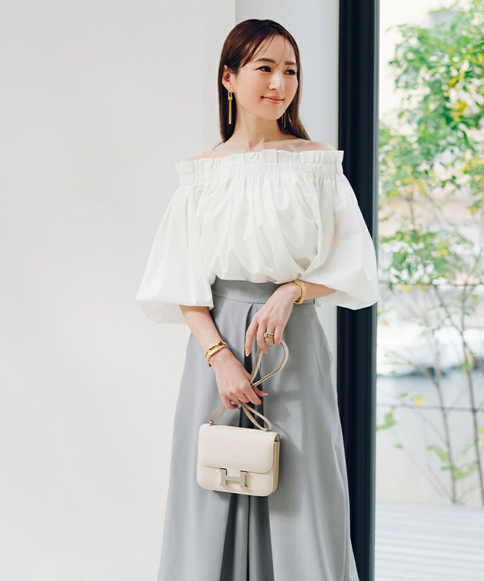 フリルオフショルダーボリュームブラウス | ur's（ユアーズ）