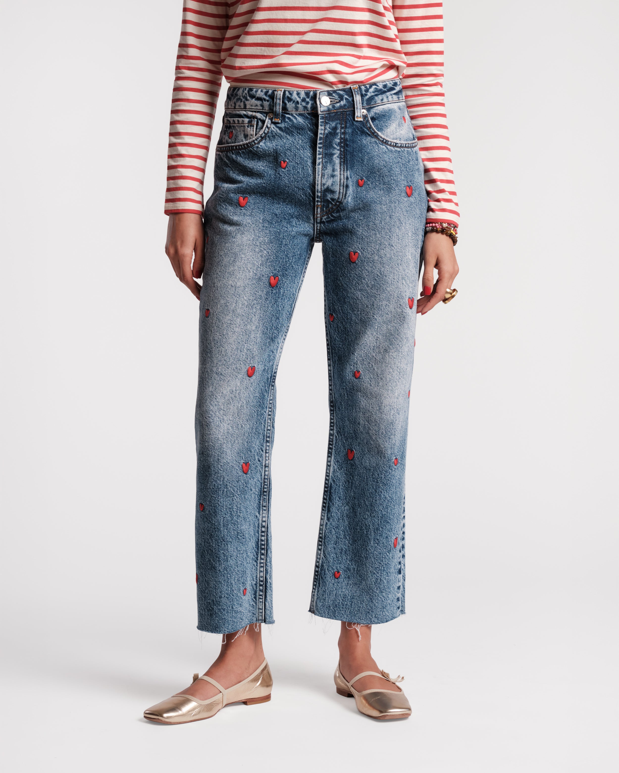 Andy Sweetheart Jean - Heart Embroidery – Frances Valentine