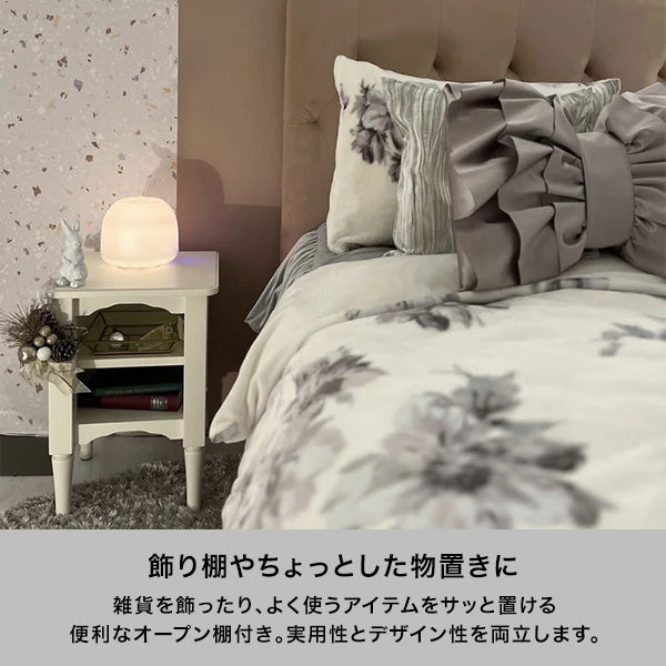 ミーオ ナイトテーブル ホワイト（W350×H500） | Francfranc（フラン