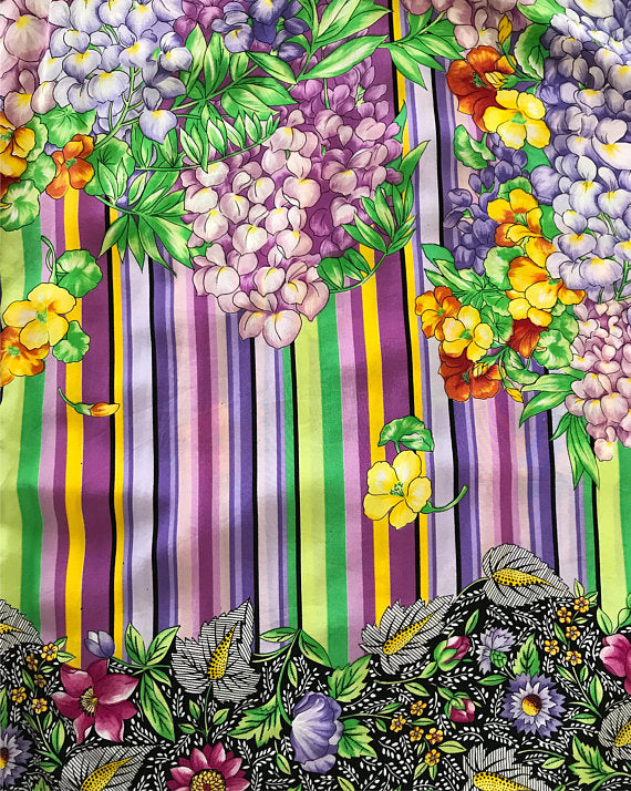 Versus by Gianni Versace 1990s Floral Print Silk Shirt – FRUIT Vintage