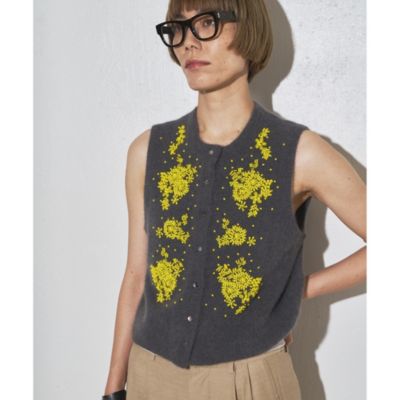 Whim Gazette(ウィム ガゼット)の【GEMINI】ビーズニットジレ通販