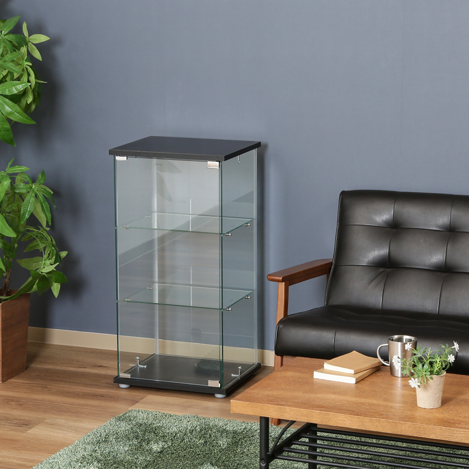 C/D:98881] ガラスコレクションケース（クリア）3段 TMG－G132