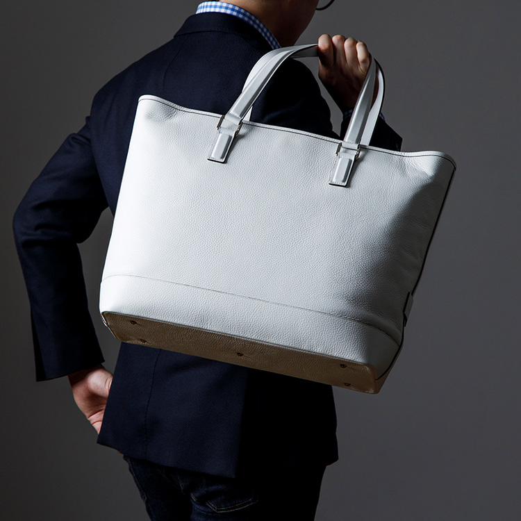 CREEZAN】JETTER ホワイトレザーLargeトート | 藤巻百貨店