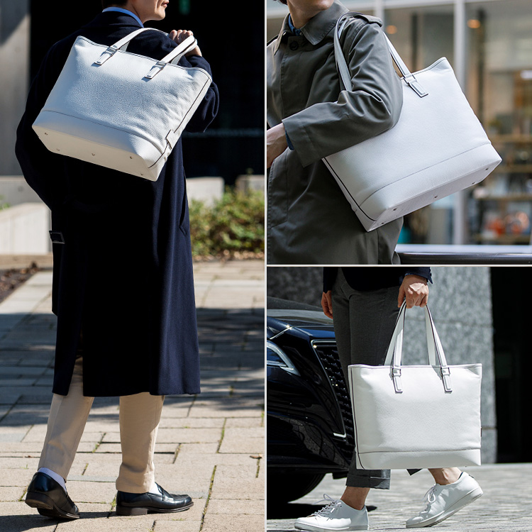 CREEZAN】JETTER ホワイトレザーLargeトート | 藤巻百貨店