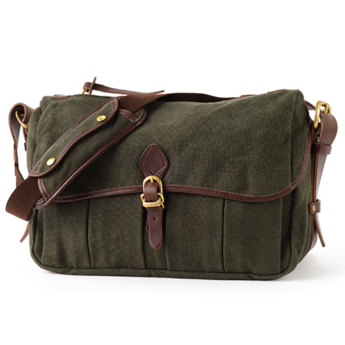 池之端銀革店】Cramp キャンバス×オイルレザー ショルダーバッグ