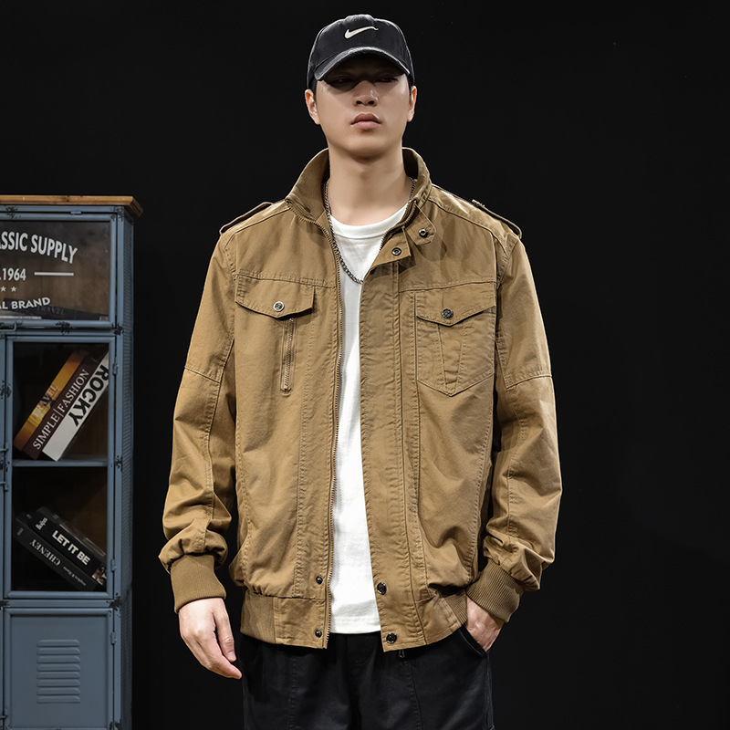 スタンドカラー ミリタリーブルゾン ミリタリージャケット メンズ