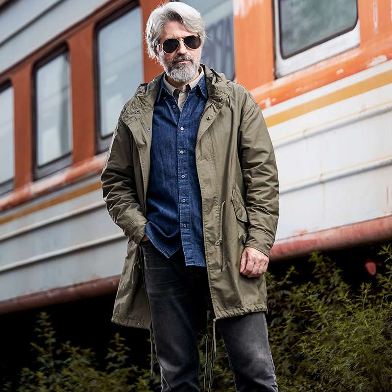 クラシカルミリタリーフィールドコート ミリタリージャケット メンズ