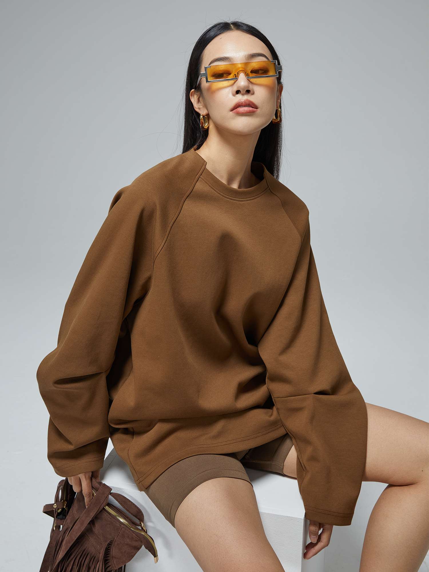 40代ファッション レディース オーバーサイズスウェットシャツ