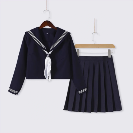 セーラー服 クラシック紺色 上下セット セーラー服風 アイテム