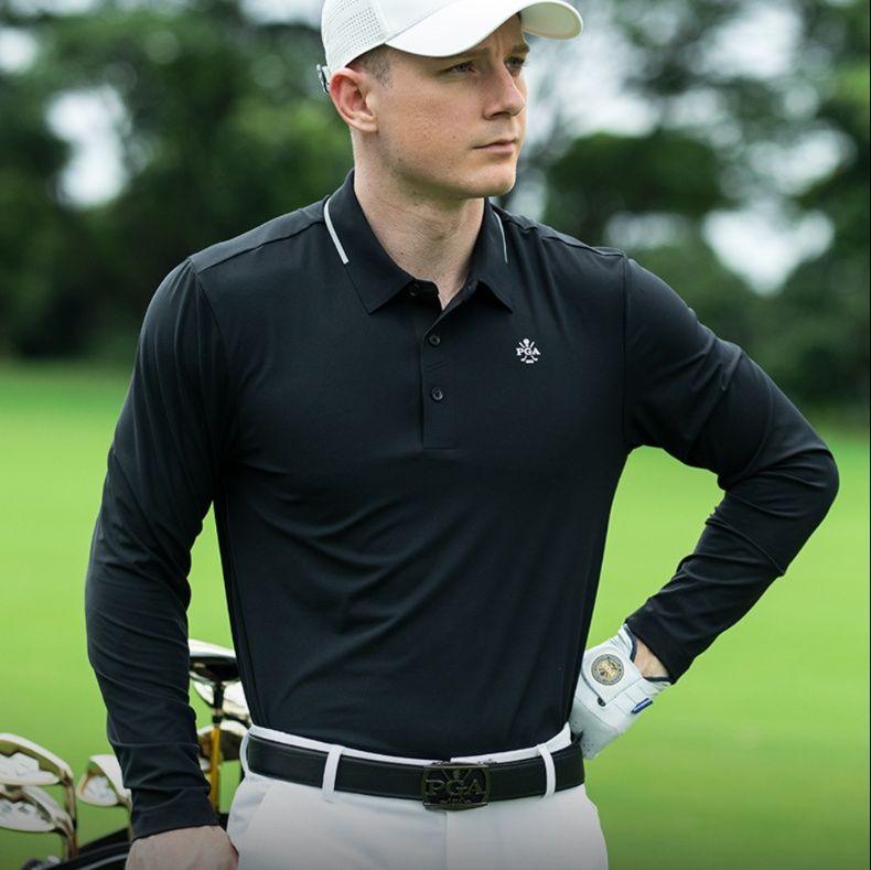 ゴルフ用品 上質素材 長袖ポロシャツ ゴルフウェア ゴルフウェア