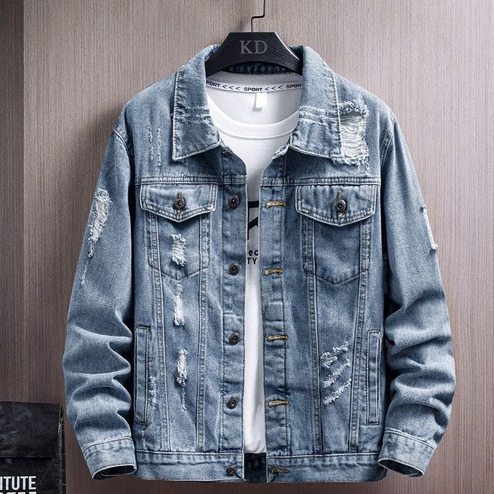 デニムジャケットメンズ ダメージ加工クラッシュ メンズ|デニム