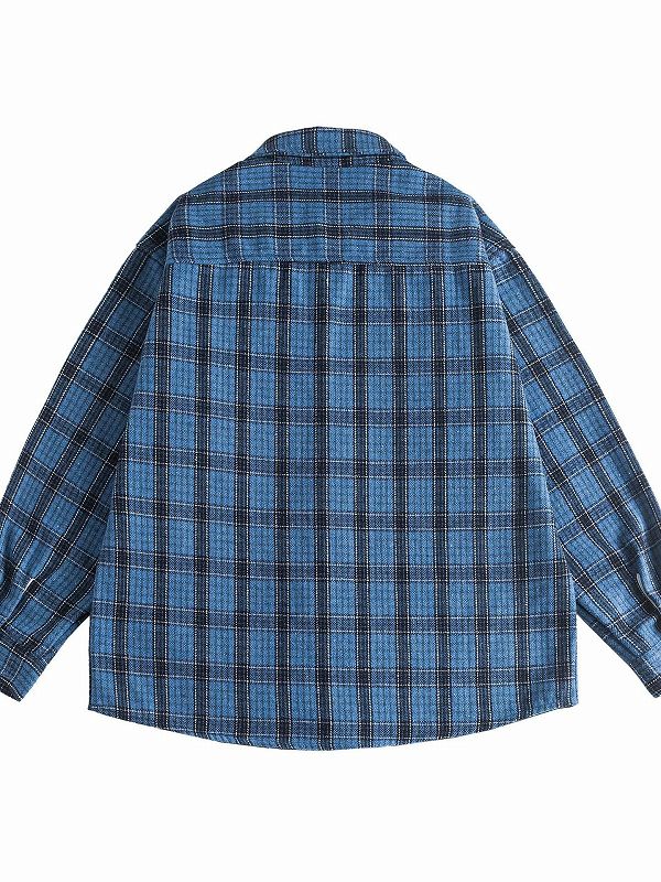 メンズ シャツ メンズ チェック柄長袖シャツ 男女兼用 春秋冬対応