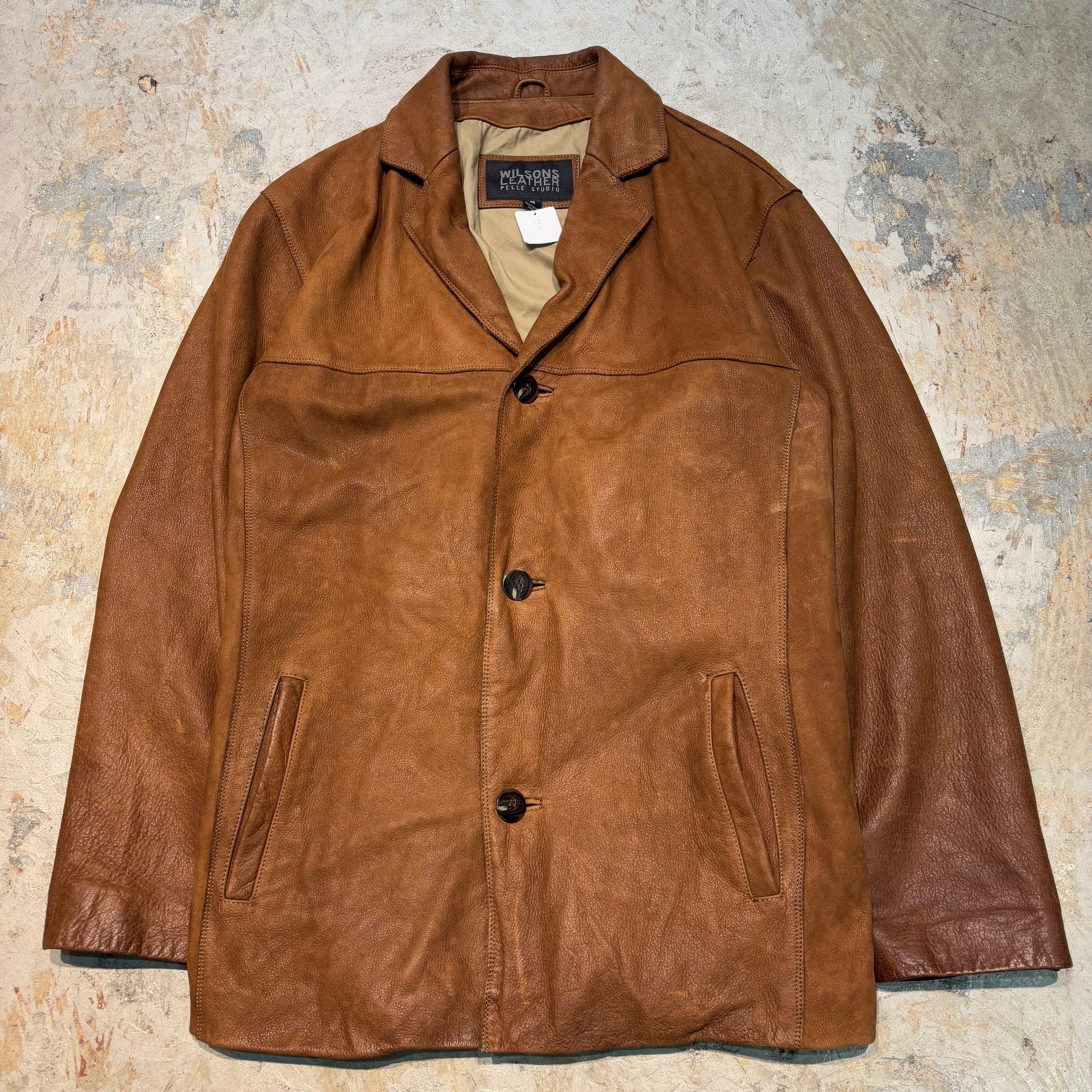 古着 WILSONS LEATHER/ ウィルソンズレザー/ 本革ハーフコートレザー