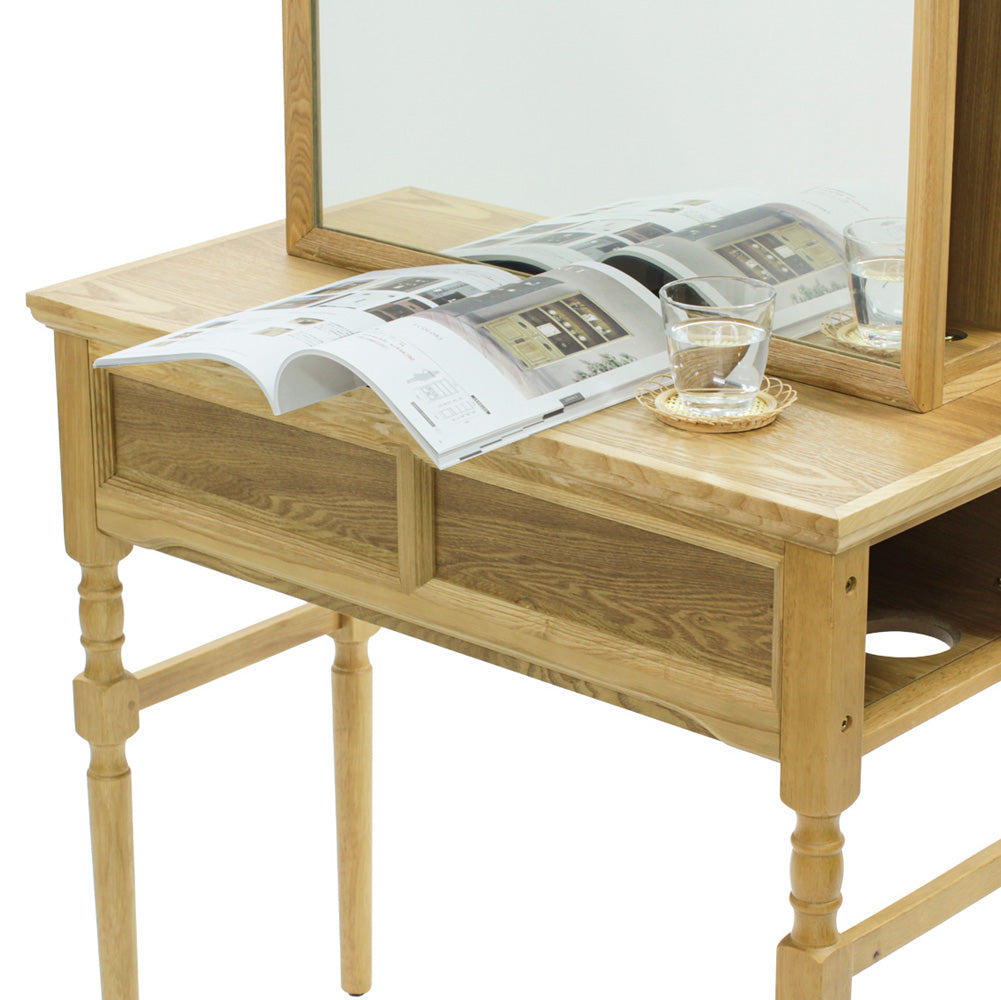 ヘアサロン 美容室 ドレッサー ウッド アンティーク アーチ 両面｜美容