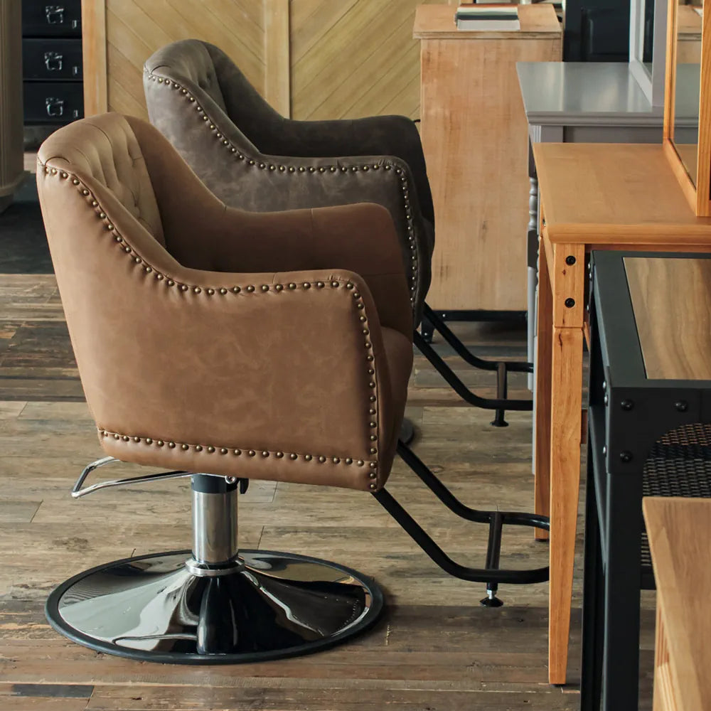 マテリ カットチェア スタイリングチェアセットチェア ベージュ