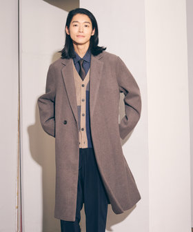 ウールブレンド メルトン セミダブル チェスターコート（47-20WM01-205