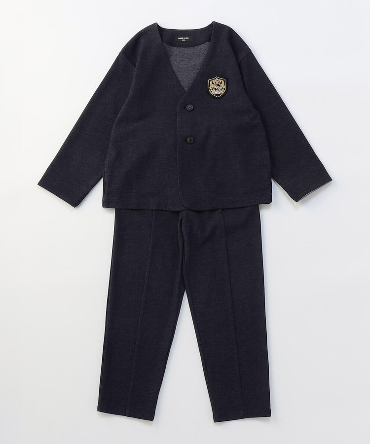 雑誌掲載商品】ノーカラージャケットセットアップスーツ(140-160cm