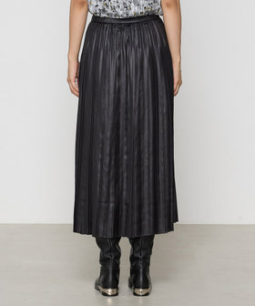 エンボスチンツサテン コンビネーションボックスプリーツスカート（01