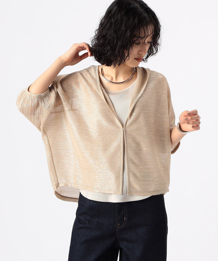 アンサンブル対応】メタリックジャージー カーディガン（01-21EG08-204