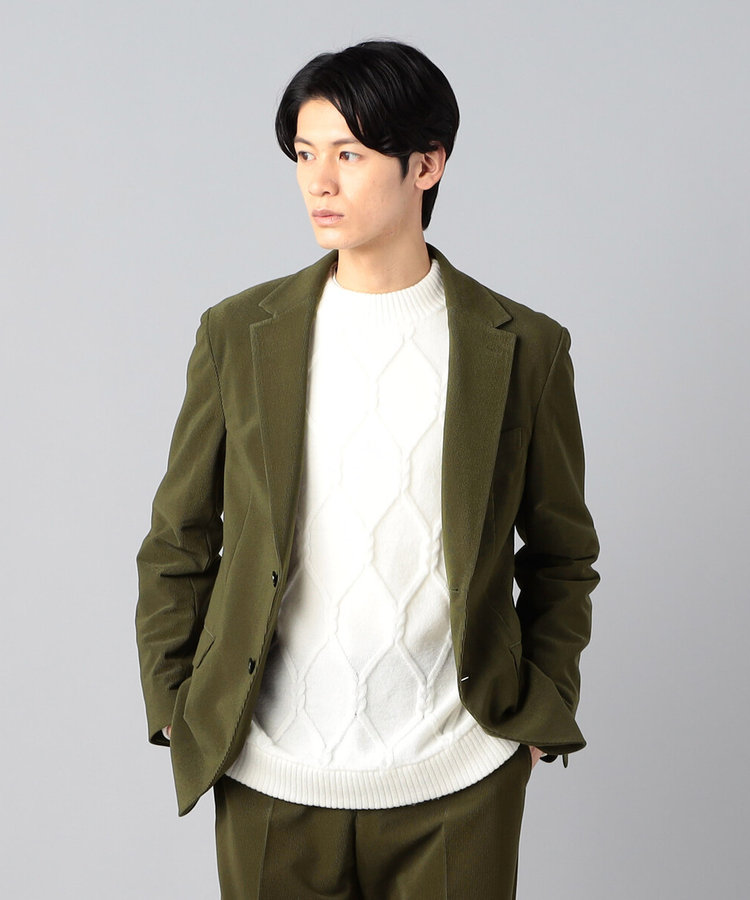 セットアップ対応】2WAYトリコットコーデュロイノッチドラペルシングル