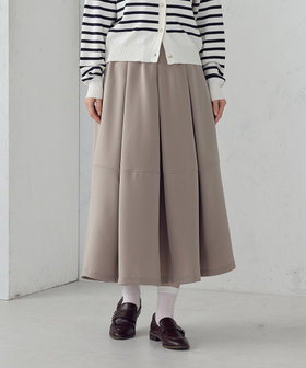 シアーチェック ラップ風プリーツスカート（12-50FK02-205