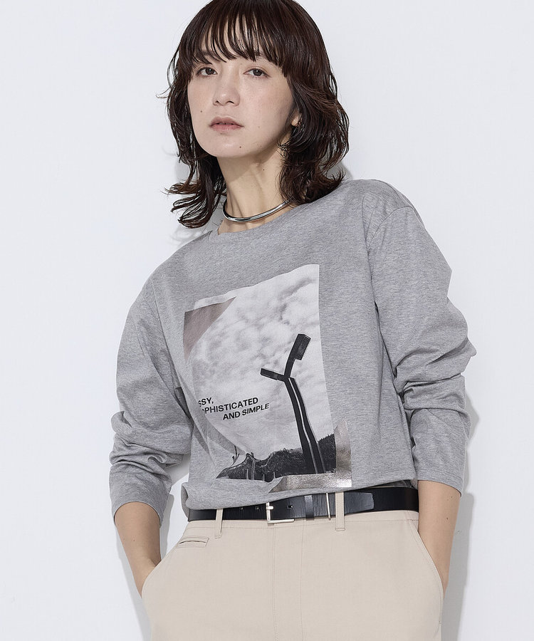 スーピマバイオシルスムース プリントTシャツ（15-60TO02-206